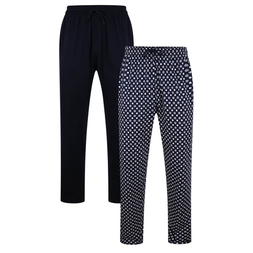 KAM Twin Pack Lounge Pants Navy